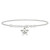 Sterling Silver Polished Flower 9in Plus 1in ext. Anklet QG3155-9
