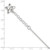 Sterling Silver Polished Flower 9in Plus 1in ext. Anklet QG3155-9