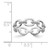 Sterling Silver Rhodium-plated CZ Bars & Oval Links Band QR6980-8