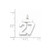 Sterling Silver/Rhodium-plated Polished Number 27 Charm QSS27