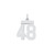 Sterling Silver/Rhodium-plated Polished Number 48 Charm QSS48