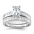 Sterling Silver Rhodium-plated 2-Piece CZ Size 8 Wedding Set Ring QR1337-8
