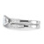 Sterling Silver Rhodium-plated 2-Piece CZ Size 8 Wedding Set Ring QR1337-8