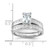 Sterling Silver Rhodium-plated 2-Piece CZ Size 8 Wedding Set Ring QR1337-8