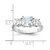Sterling Silver Rhodium-plated Three Stone CZ Ring QR1269-8