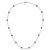 Sterling Silver RH-plated Freshwater Cultured Peacock Black Pearl Necklace QH5019-18