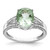 Sterling Silver Rhodium Diam. & Green Quartz Ring QR3043AG-5