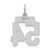 Sterling Silver/Rhodium-plated Polished Number 54 Charm QSS54