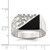 Sterling Silver Rhodium-plated Men's Onyx Ring QR1275-11