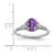 Sterling Silver Rhodium-plated Diamond & Amethyst Ring QR3091AM-10