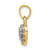 10k CZ Cluster Heart Charm 10C913