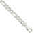 Sterling Silver 11.0mm Pav Flat Figaro Chain QFF300-8