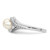 Sterling Silver Rhodium Plated Diamond and FW Cultured Pearl Ring QR4617-9