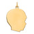 Sterling Silver GP Engraveable Boy Polished Disc Charm QM364G/35