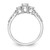 14K White Gold Lab Grown Diamond VS/SI FGH 3-Stone Semi-Mount Eng Ri RM4228E-075-5WLG