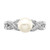 Sterling Silver Rhodium Plated Diamond and FW Cultured Pearl Ring QR4626-6