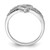 Sterling Silver Rhodium Plated Diamond Heart Ring QR5651-8
