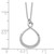 Sterling Silver Rhodium-plated with CZ Infinity w/ 2 IN EXT Necklace QG3477-16