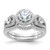 Brilliant Embers Sterling Silver Rhodium-plated 93 Stone Micro Pav CZ 2-piece Wedding Set QMP1364-7