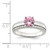 Sterling Silver Rhodium-plated Pink and Clear CZ Ring QR7048-7