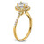 14K Gold Lab Grown Diamond VS/SI FGH Oval Halo Eng Semi-mount Ring RM2058E-100-7YLG