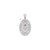 Sterling Silver Rhodium-plated Crystal Family Pendant QMP14/1SS