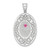 Sterling Silver Rhodium-plated Crystal Family Pendant QMP14/1SS