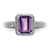 Sterling Silver Rhodium-plated Amethyst & Diamond Ring QR3055AM-10