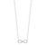 Sterling Silver Rhodium-plated with CZ Infinity w/ 2 IN EXT Necklace QG3478-16