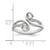 SS Rhod-plated .6t.w. Green Quartz & White Topaz Swirl Ring QR7413AG-7