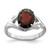 Sterling Silver Rhodium-plated Garnet Ring QR741-6