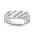 Sterling Silver Rhodium Plated Diamond Men's Ring QR5010-11