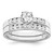 Sterling Silver Rhodium-plated CZ Ring Set QR987-8