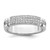 Brilliant Embers Sterling Silver Rhodium-plated 40 Stone Micro Pav CZ Ring QMP253-7