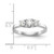 14K White Gold Lab Grown Diamond VS/SI FGH 3-Stone Comp Eng Ring RM2952E-025-CWLG