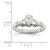 Sterling Silver Solid Claddagh Ring QR960-8
