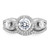 Brilliant Embers Sterling Silver Rhodium-plated 93 Stone Micro Pav CZ 2-piece Wedding Set QMP1364-8