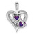 Sterling Silver Rhodium-plated Amethyst and Diamond Pendant QP3138AM