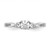 14K White Gold Lab Grown Diamond VS/SI FGH 3-Stone Complete Eng Ring RM2976E-038-7CWLG