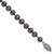 Sterling Silver Rhod-plated 5-6mm Black FWC Pearl Bracelet QH5153-7.25