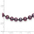 Sterling Silver Rhod-plated 5-6mm Black FWC Pearl Bracelet QH5153-7.25