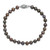 Sterling Silver Rhod-plated 5-6mm Black FWC Pearl Bracelet QH5153-7.25