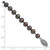 Sterling Silver Rhod-plated 5-6mm Black FWC Pearl Bracelet QH5153-7.25