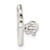 Sterling Silver Satin Finish Diamond Cut Five Heart Pin QP394