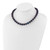 Sterling Silver Rhod-plated 10-11mm Black FWC Pearl Necklace QH5158-16