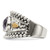 Shey Couture Sterling Silver with 14K Accent Antiqued Checkerboard-cut Cushion Bezel Amethyst Ring QTC716-6