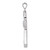 Sterling Silver Rhodium-plated Lab Created Blue Opal and Clear CZ Cross Pendant QP5143
