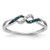 14k White Gold w/ Blue and White Diamond Twist Ring RM5679-BD-010-WA