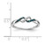 14k White Gold w/ Blue and White Diamond Twist Ring RM5679-BD-010-WA