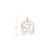 Sterling Silver/Rhodium-plated Satin Number 60 Charm QPP60